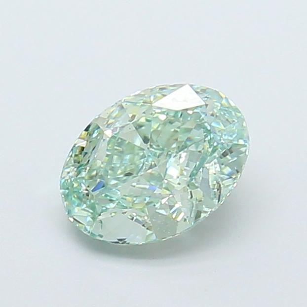 1.21 Ct. Fancy Intense  Green Oval Lab Grown Diamond