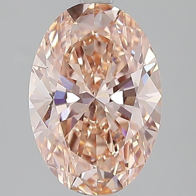 2.99 Ct. Fancy Vivid Orangy Pink Oval Lab Grown Diamond