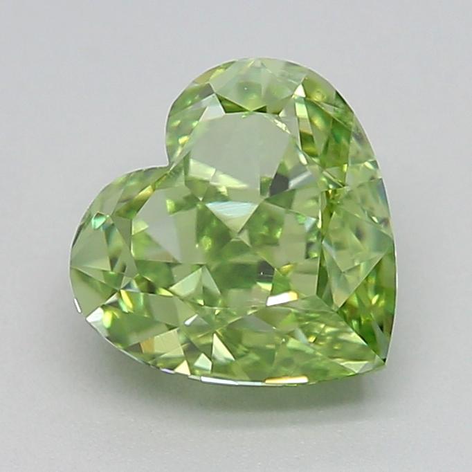1.50 Ct. Fancy Vivid  Green Heart Lab Grown Diamond