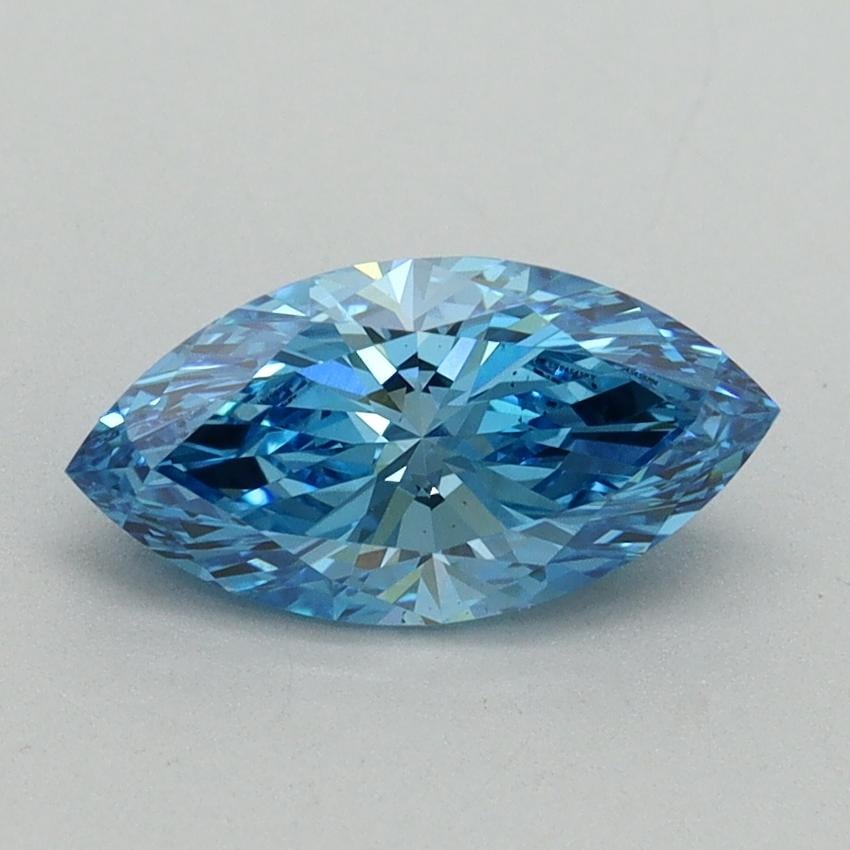 1.08 Ct. Fancy Vivid Blue Marquise Lab Grown Diamond