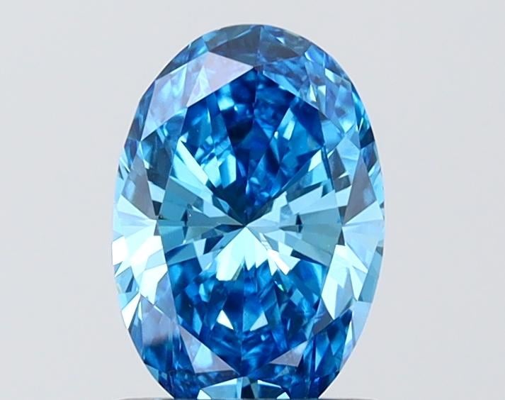 1.05 Ct. Fancy Vivid Blue Blue Oval Lab Grown Diamond