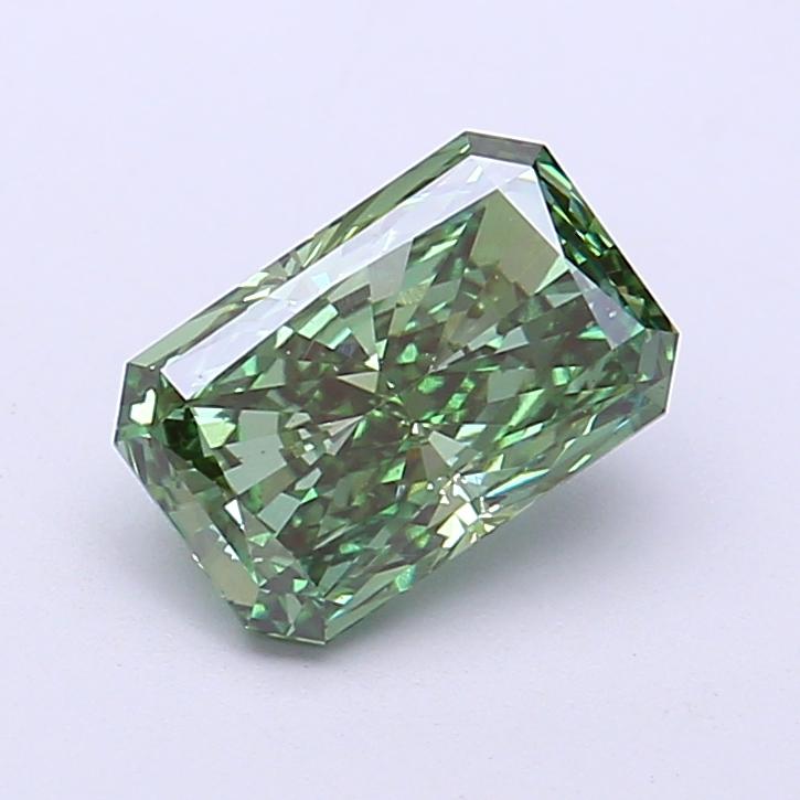 1.55 Ct. Fancy Vivid  Green Radiant Lab Grown Diamond