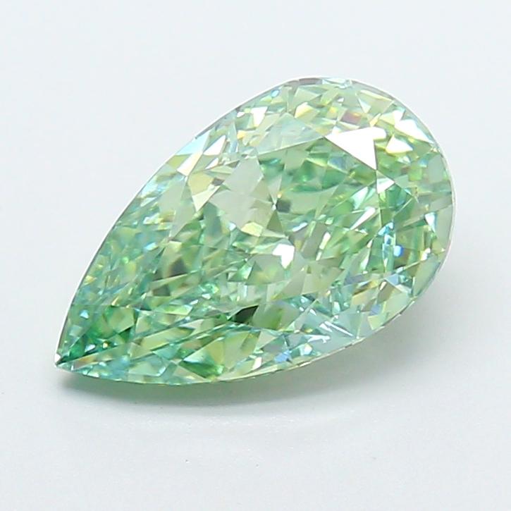 2.75 Ct. Fancy Vivid  Green Pear Lab Grown Diamond
