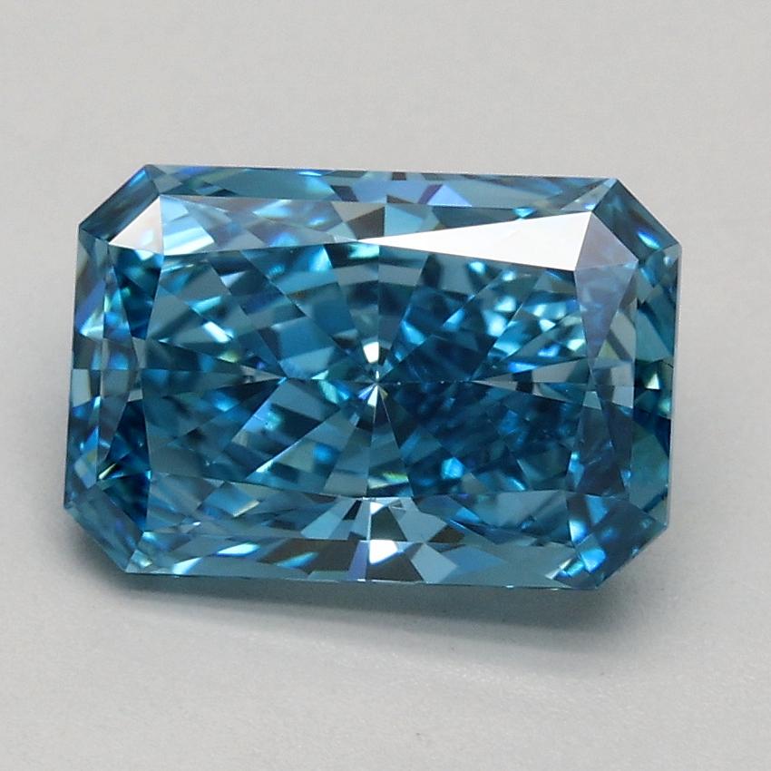1.62 Ct. Fancy Vivid Blue Radiant Lab Grown Diamond