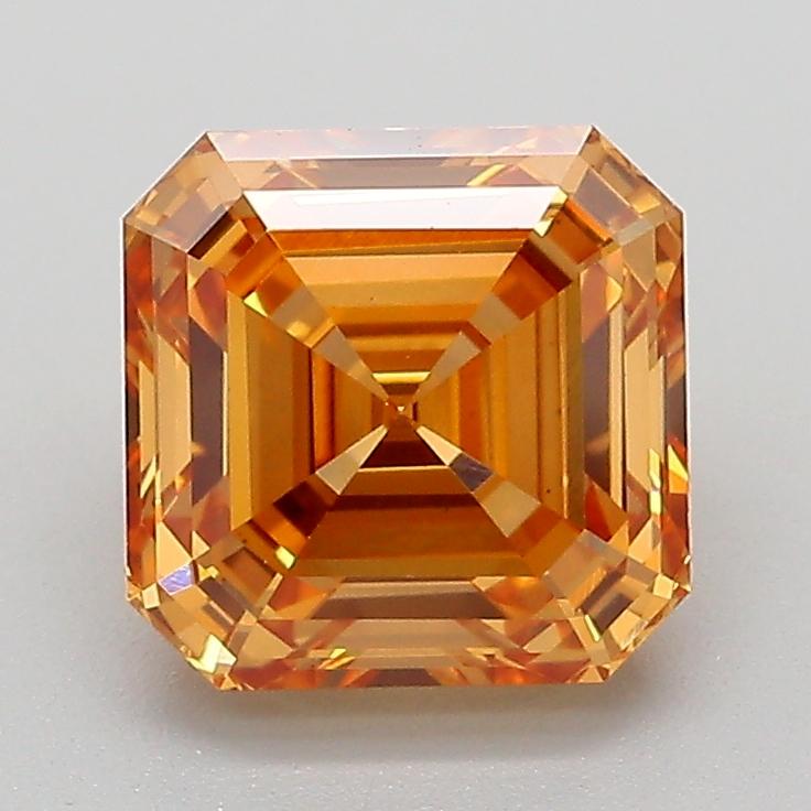2.09 Ct. Fancy Light  Brown Asscher Lab Grown Diamond