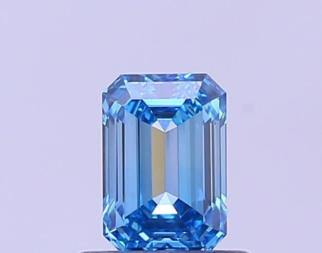 0.65 Ct. Fancy Vivid Blue Emerald Lab Grown Diamond