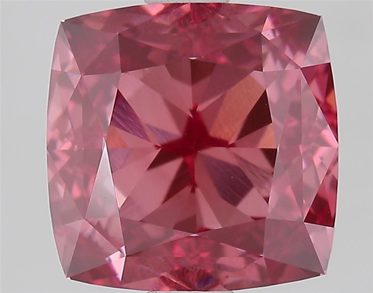 2.50 Ct. Fancy Vivid Pink Cushion Lab Grown Diamond
