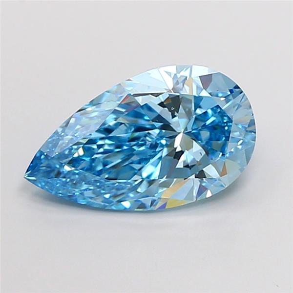 3.01 Ct. Fancy Vivid Blue Pear Lab Grown Diamond
