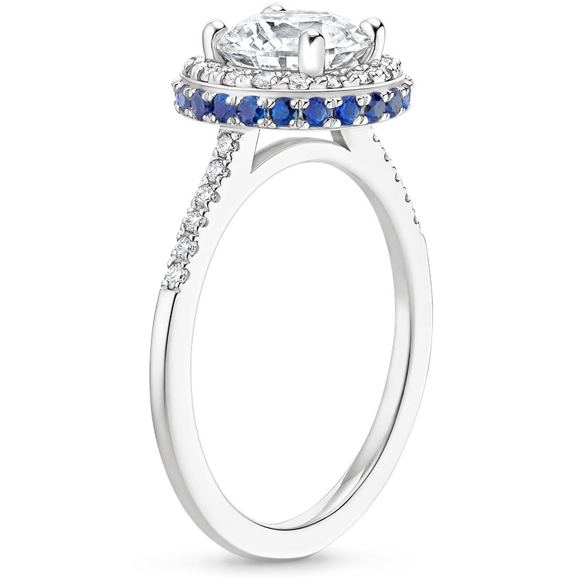 Platinum Circa Diamond Ring with Sapphire Accents (1/4 ct. tw.), large side view