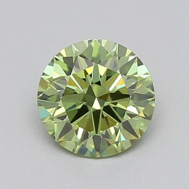0.35 Ct. Fancy Vivid Green Round Lab Grown Diamond