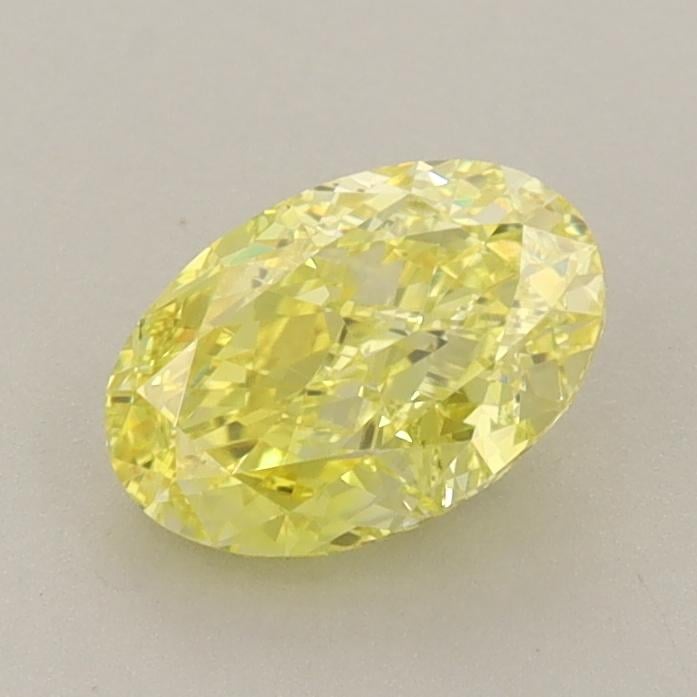 1.04 Ct. Fancy Vivid  Yellow Oval Lab Grown Diamond