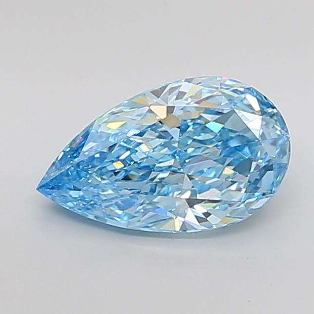 3.17 Ct. Fancy Vivid Blue Pear Lab Grown Diamond