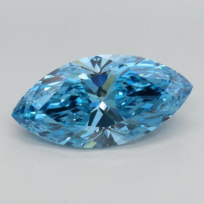 2.09 Ct. Fancy Vivid Blue Marquise Lab Grown Diamond