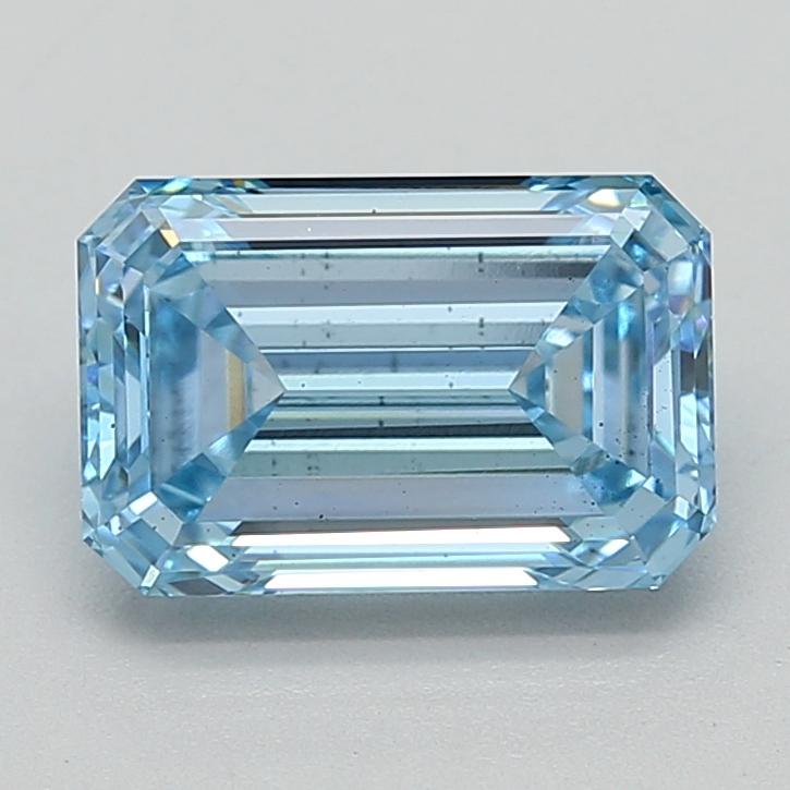 1.90 Ct. Fancy Intense  Blue Emerald Lab Grown Diamond
