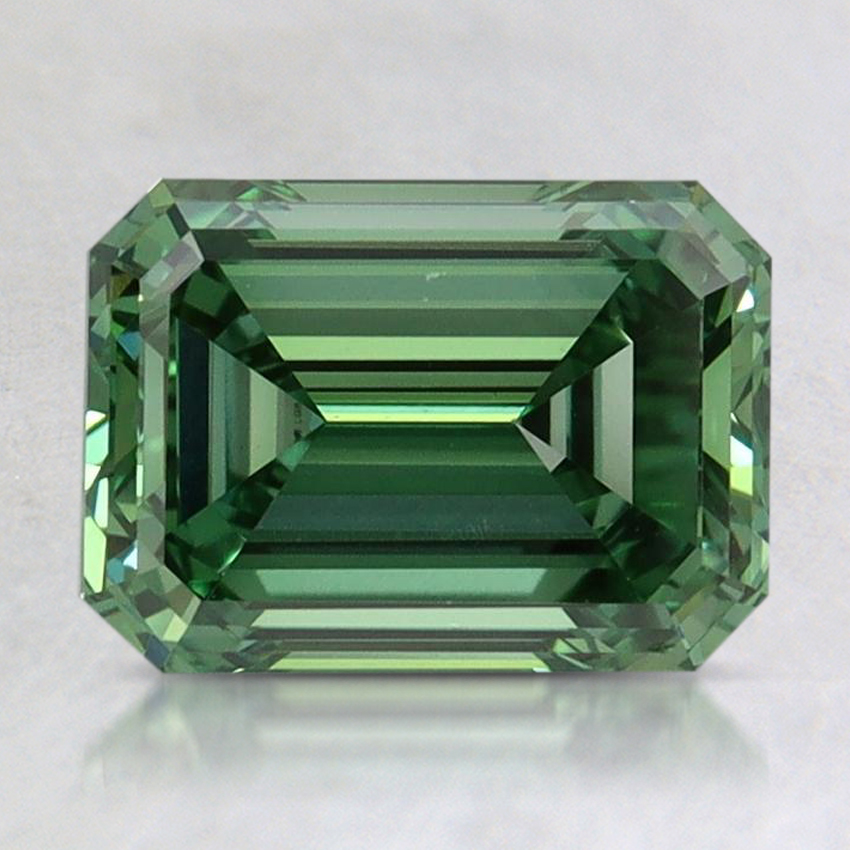 2.06 Ct. Fancy Vivid Pacific Green Emerald Lab Grown Diamond