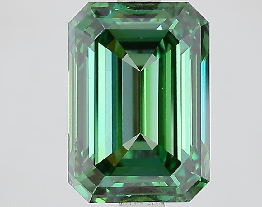 3.00 Ct. Fancy Vivid Green Emerald Lab Grown Diamond