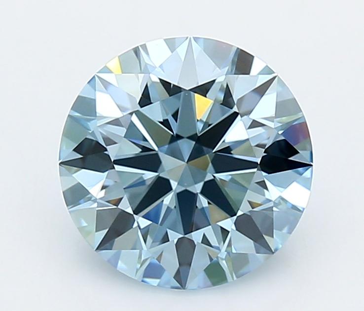 2.6 Ct. Fancy Vivid  Blue Round Lab Grown Diamond
