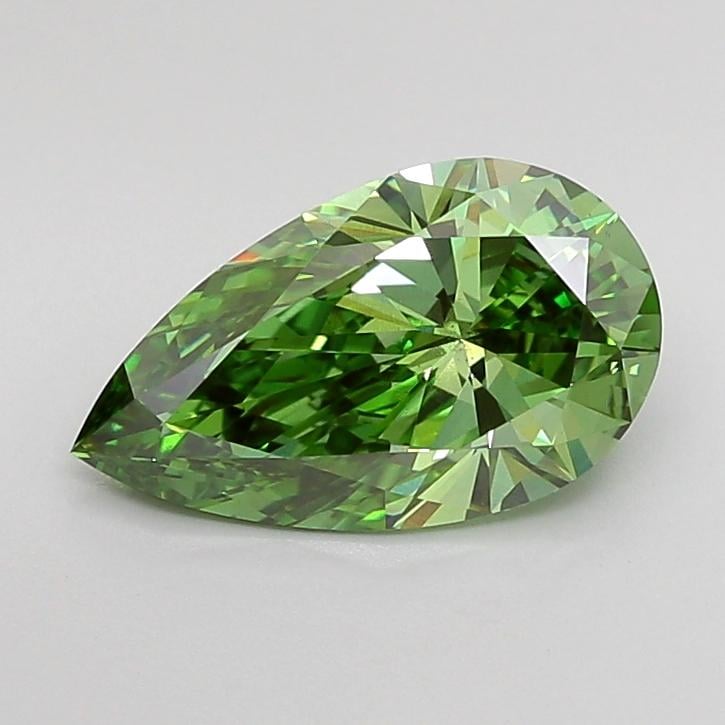2.04 Ct. Fancy Vivid Green Pear Lab Grown Diamond