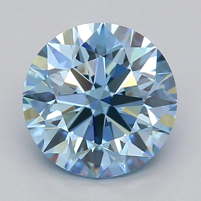 1.08 Ct. Fancy Vivid  Blue Round Lab Grown Diamond
