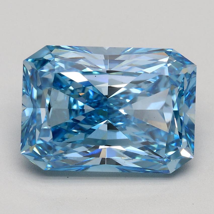 4.06 Ct. Fancy Vivid Blue Radiant Lab Grown Diamond