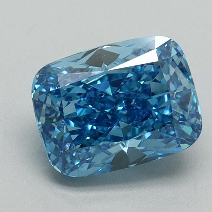 1.30 Ct. Fancy Vivid Blue Cushion Lab Grown Diamond