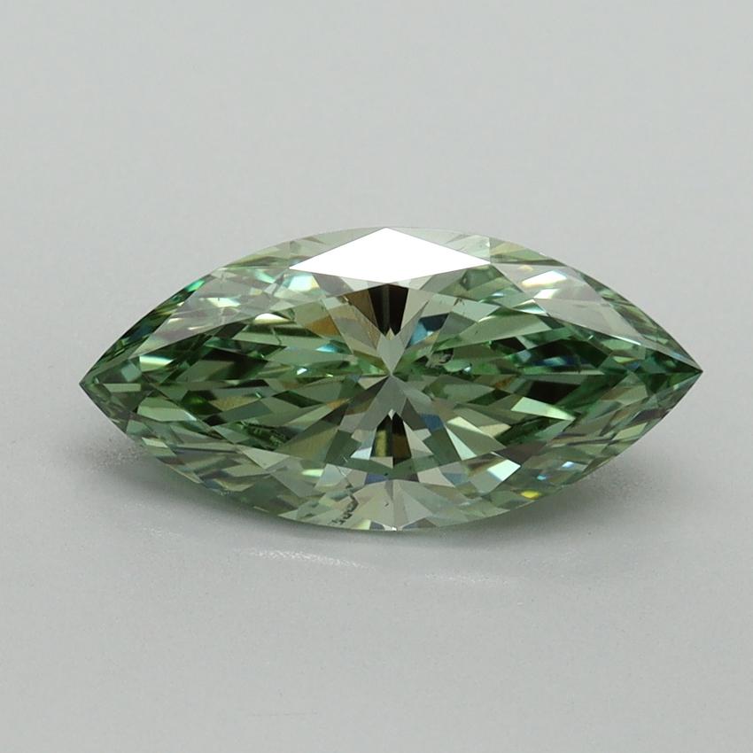 1.51 Ct. Fancy Vivid Green Marquise Lab Grown Diamond