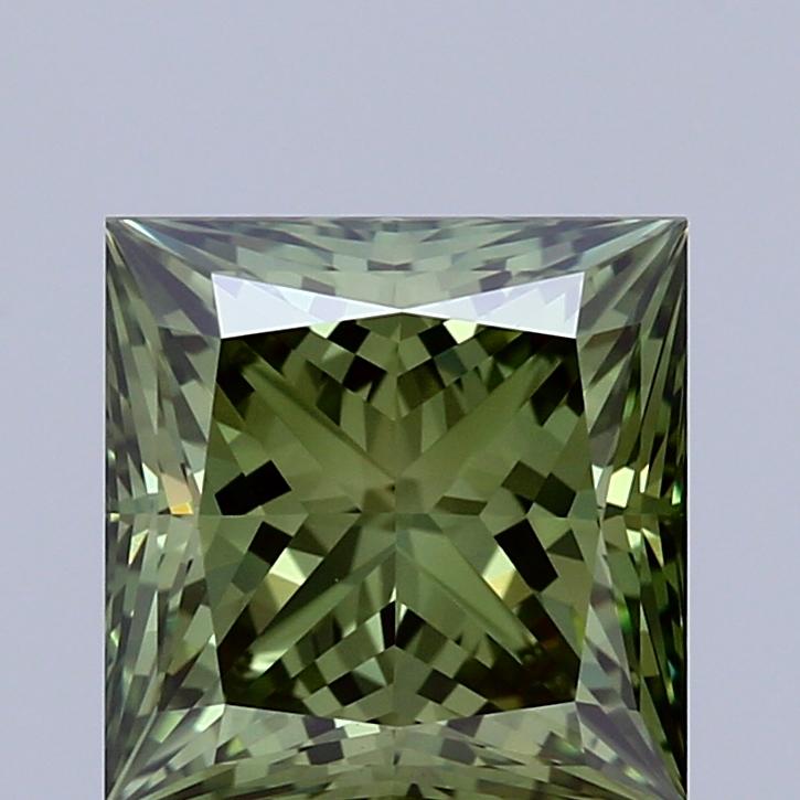 1.87 Ct. Fancy Vivid  Green Princess Lab Grown Diamond