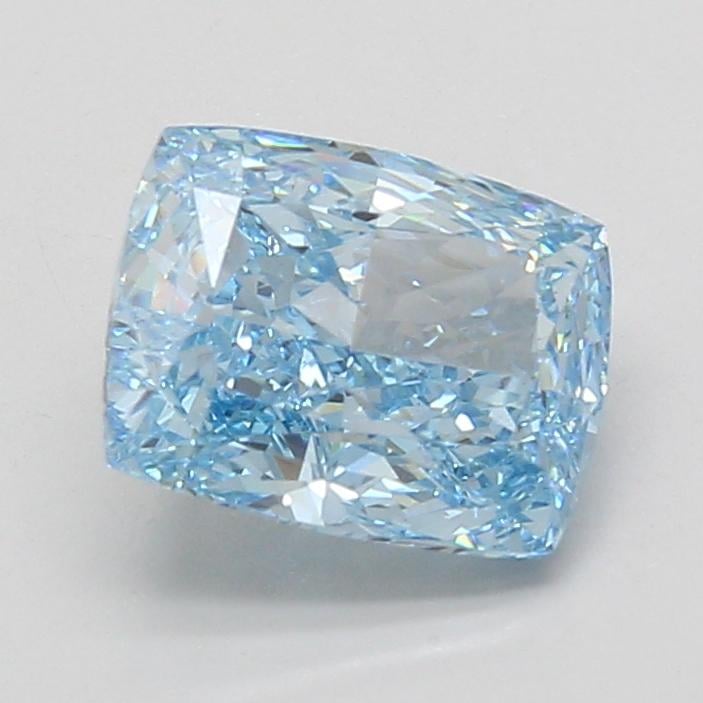 2.59 Ct. Fancy Vivid Blue Cushion Lab Grown Diamond