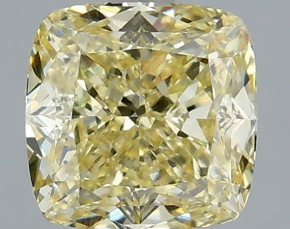 2.05 Ct. Fancy Light Yellow Cushion Lab Grown Diamond