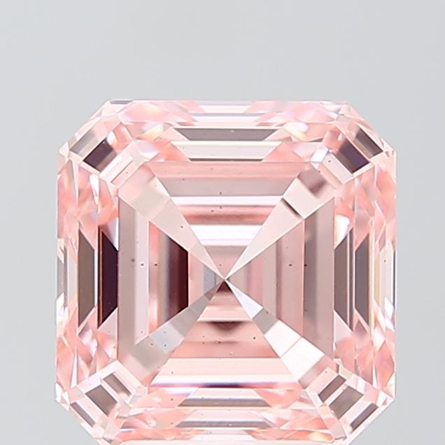 4.04 Ct. Fancy Intense Pink Asscher Lab Grown Diamond