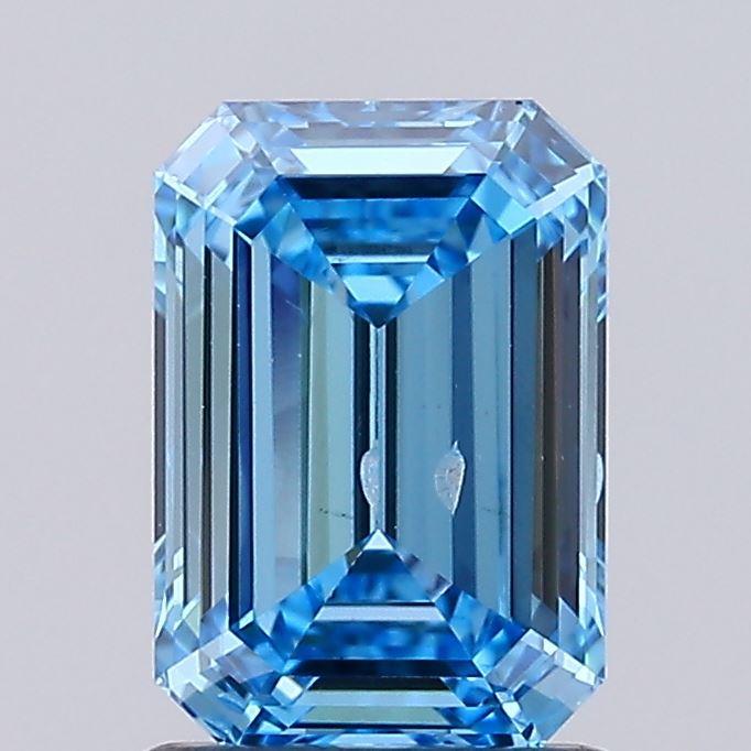 1.30 Ct. Fancy Vivid Blue Emerald Lab Grown Diamond