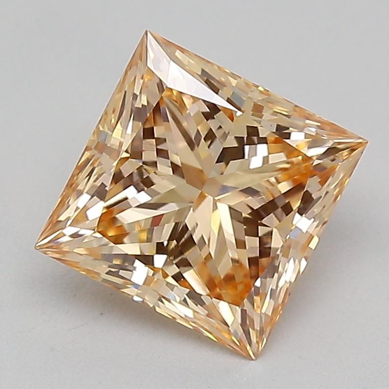 1.53 Ct. Fancy Light Pinkish Brown Princess Lab Grown Diamond