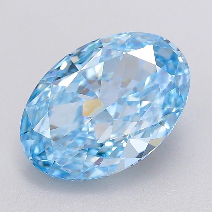 2.25 Ct. Fancy Vivid Blue Oval Lab Grown Diamond