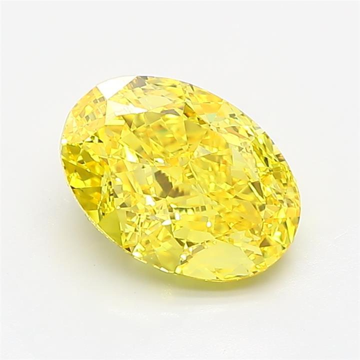 2.06 Ct. Fancy Vivid Yellow Oval Lab Grown Diamond