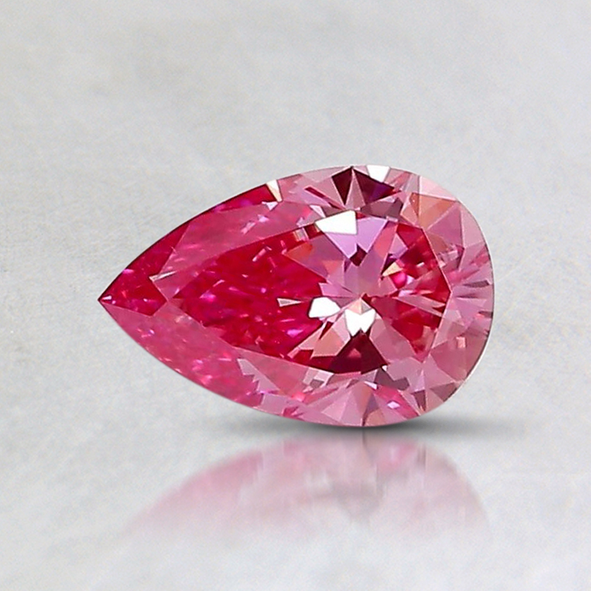 0.49 Ct. Fancy Intense Purplish Pink Pear Lab Created Diamond