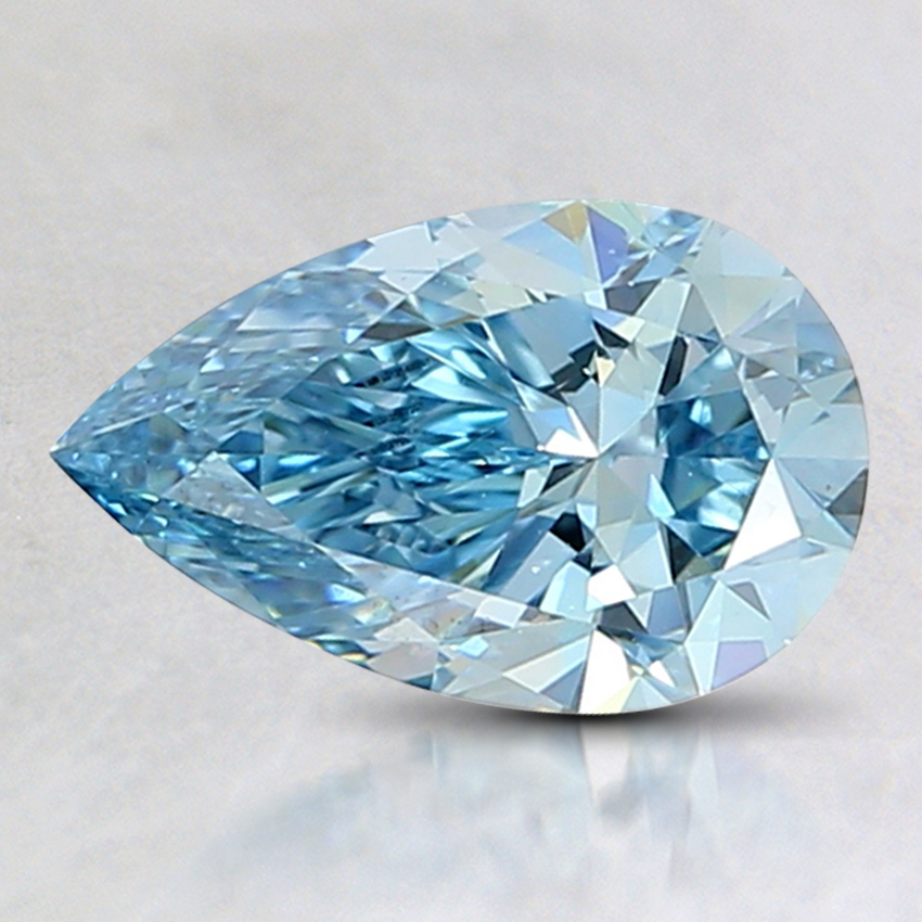 1.04 Ct. Fancy Vivid Blue Pear Lab Created Diamond