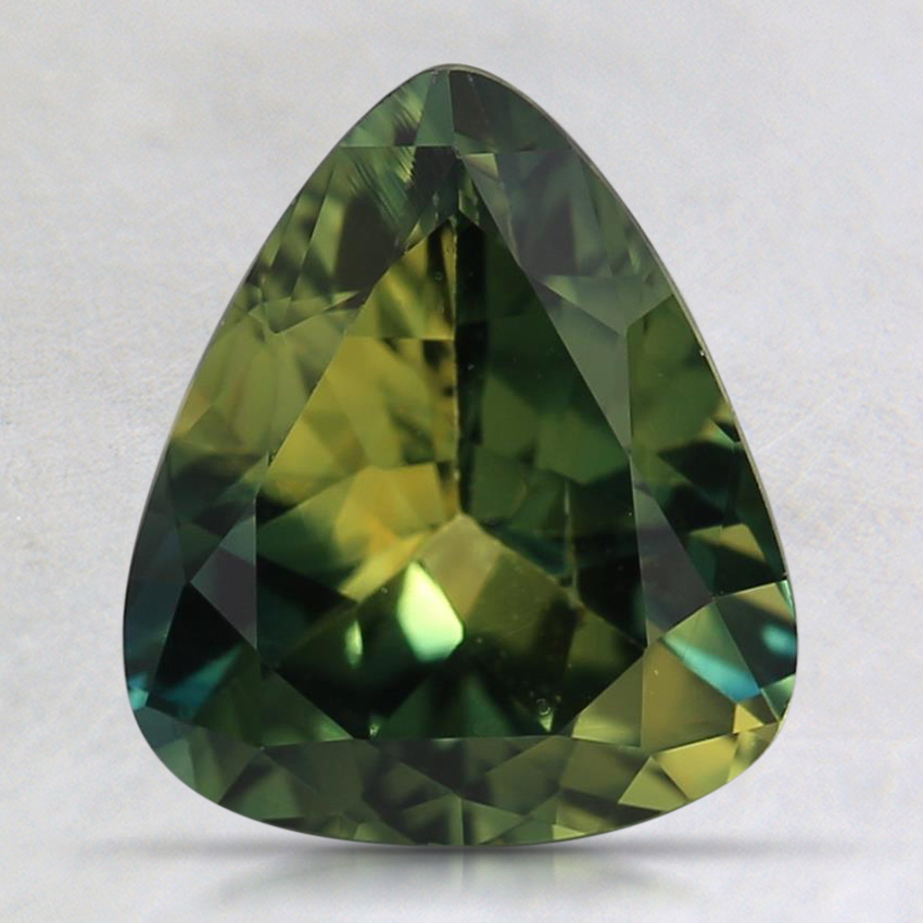8.4x7.2mm Unheated Bi-Color Trillion Australian Sapphire