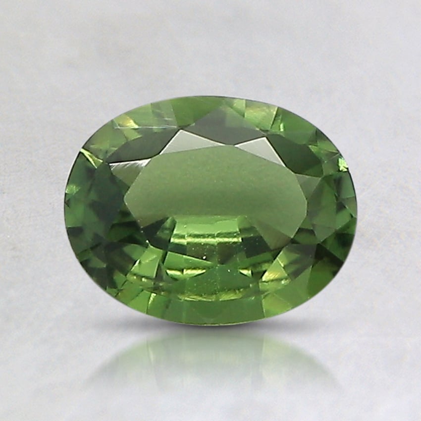 7.1x5.6mm Unheated Green Oval Sapphire