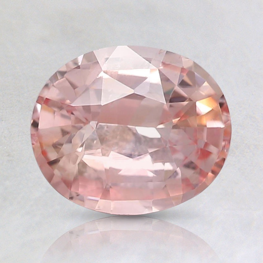 7.8x6.6mm Unheated Peach Oval Sapphire
