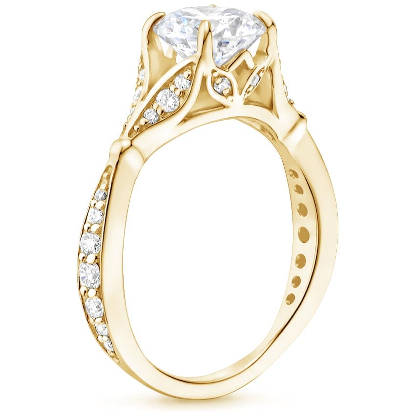 18K Yellow Gold Zinnia Diamond Ring (1/3 ct. tw.), large side view