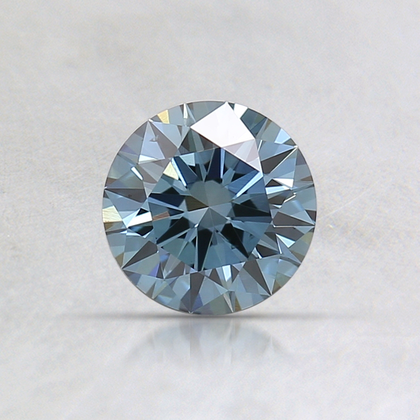 0.54 Ct. Fancy Deep Greenish Blue Round Lab Grown Diamond