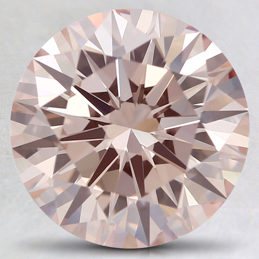 3.09 Ct. Fancy Orangy Pink Round Lab Grown Diamond