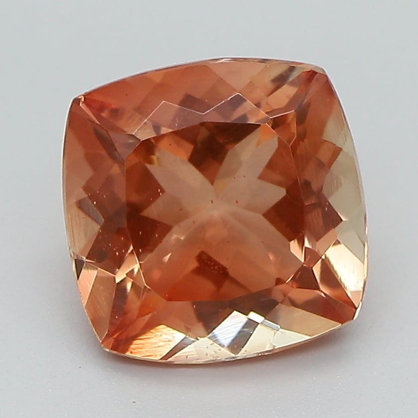 8.8x8.7mm Unheated Orange Cushion Oregon Sunstone
