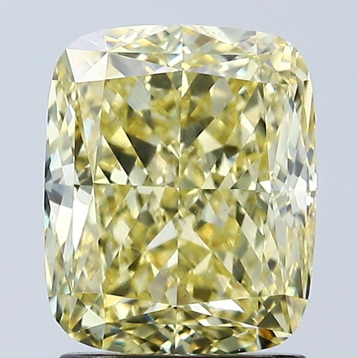 2.09 Ct. Fancy Intense Yellow Cushion Lab Grown Diamond