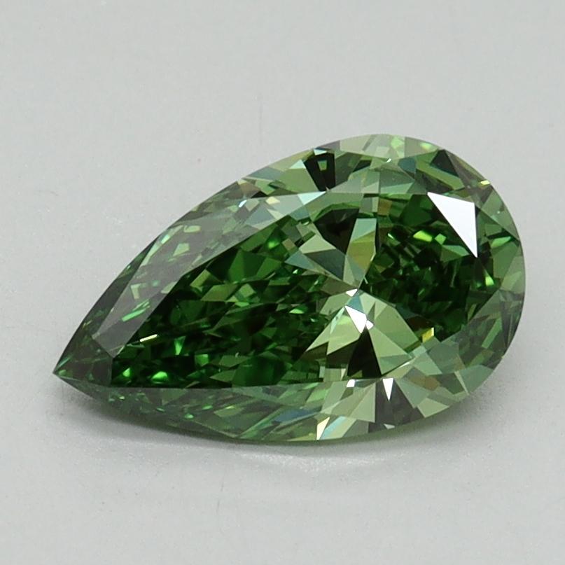 1.00 Ct. Fancy Vivid Green Pear Lab Grown Diamond