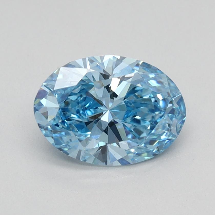 0.77 Ct. Fancy Vivid Blue Oval Lab Grown Diamond
