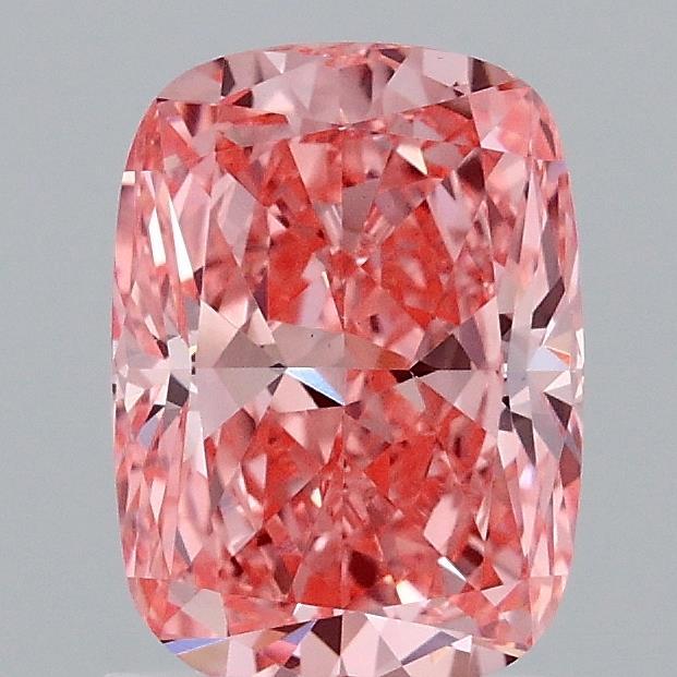 1.59 Ct. Fancy Vivid Pink Cushion Lab Grown Diamond
