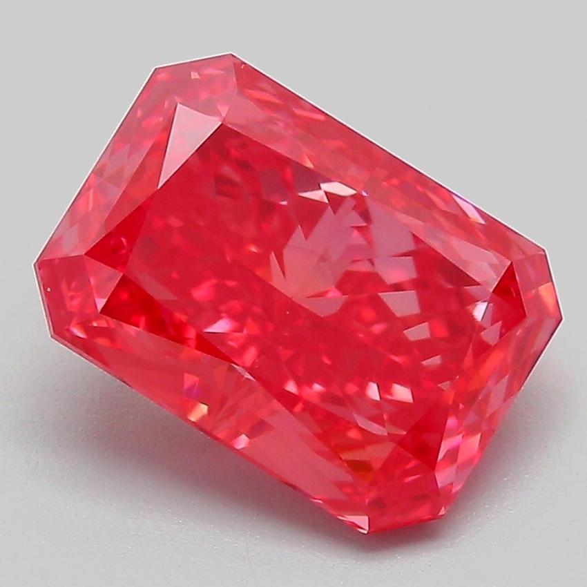 3.06 Ct. Fancy Vivid Red Radiant Lab Grown Diamond