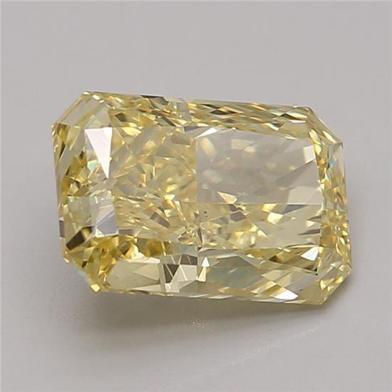 2.59 Ct. Fancy Vivid Yellow Radiant Lab Grown Diamond