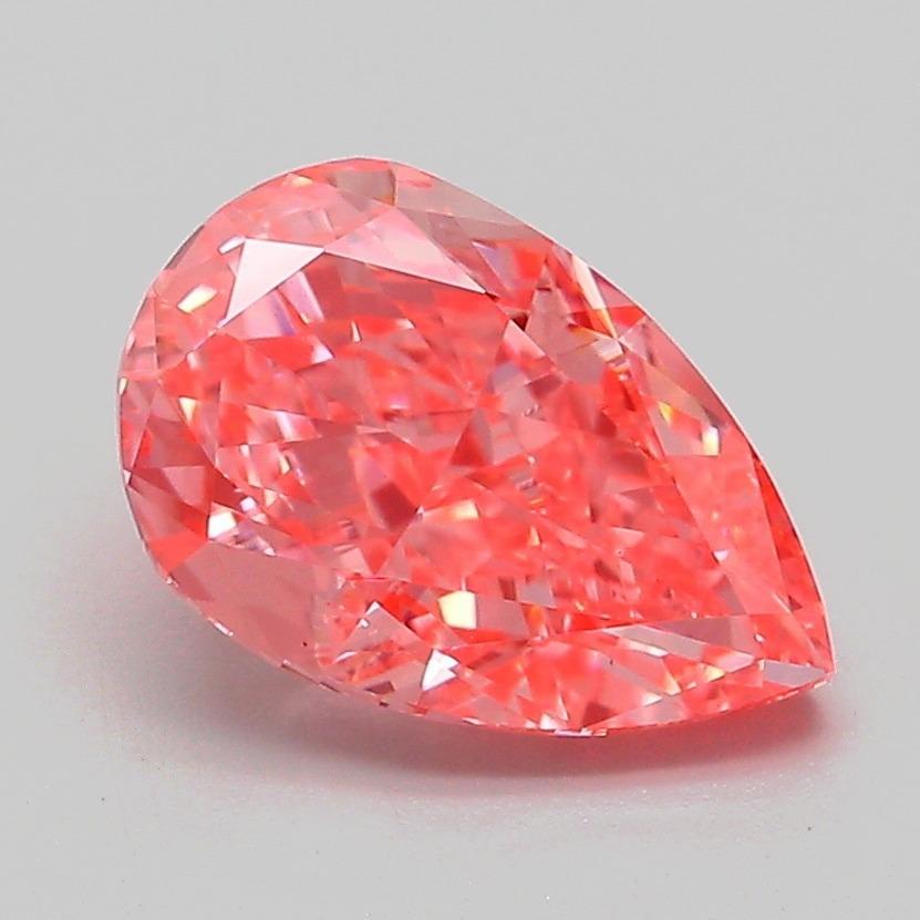 2.01 Ct. Fancy Vivid Pink Pear Lab Grown Diamond